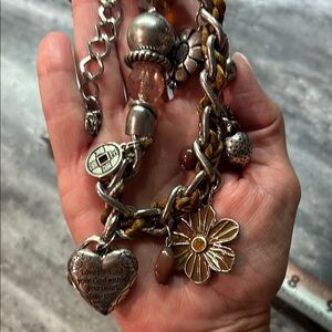 Boho chunky Mixed Medium Charm Necklace